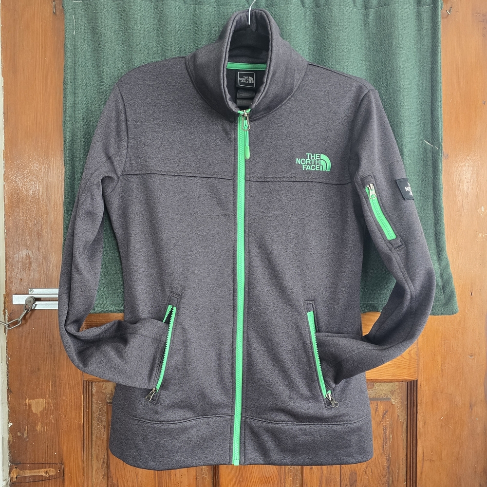 The North Face Women's Gray Jacket with Green Accents
